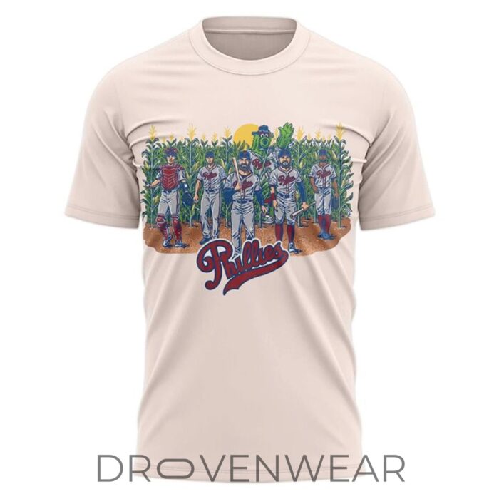 Philadelphia Phillies 2026 Field Of Dreams Game Cream Shirt - Image 2