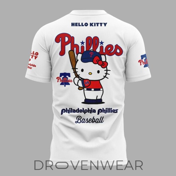 Philadelphia Phillies 2026 Hello Kitty Special Edition White Shirt - Image 3