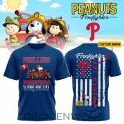Philadelphia Phillies Snoopy Firefighter Personalized Blue Shirt 2026