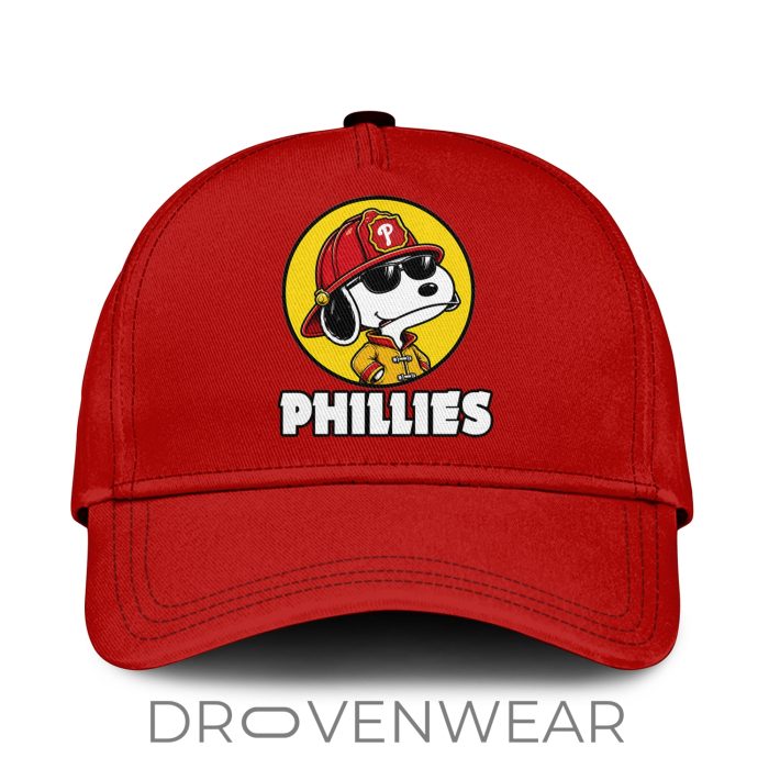 Philadelphia Phillies Snoopy Firefighter Personalized Red Shirt 2026 V2 - Image 2