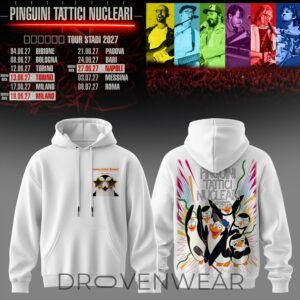 Pinguini Tattici Nucleari Tour Stadi 2027 Hoodie by Drovenwear.com
