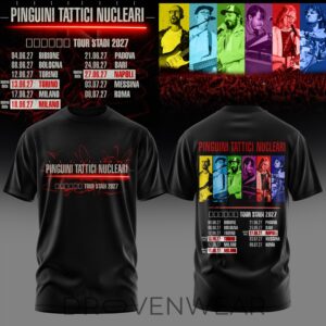 Pinguini Tattici Nucleari Tour Stadi 2027 Tee by Drovenwear.com