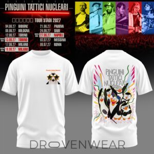 Pinguini Tattici Nucleari Tour Stadi 2027 Tee Ver4 by Drovenwear.com