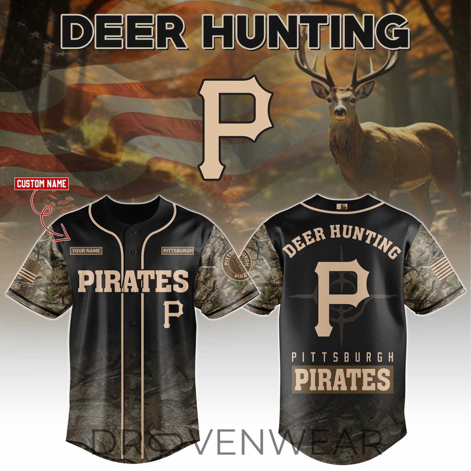 Pittsburgh Pirates x Deer Hunting Limited Edition Jersey Pittsburgh Pirates x Deer Hunting Limited Edition Jersey