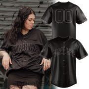 Portland Pickles Emo Night 2026 Black Limited Edition Baseball Jersey