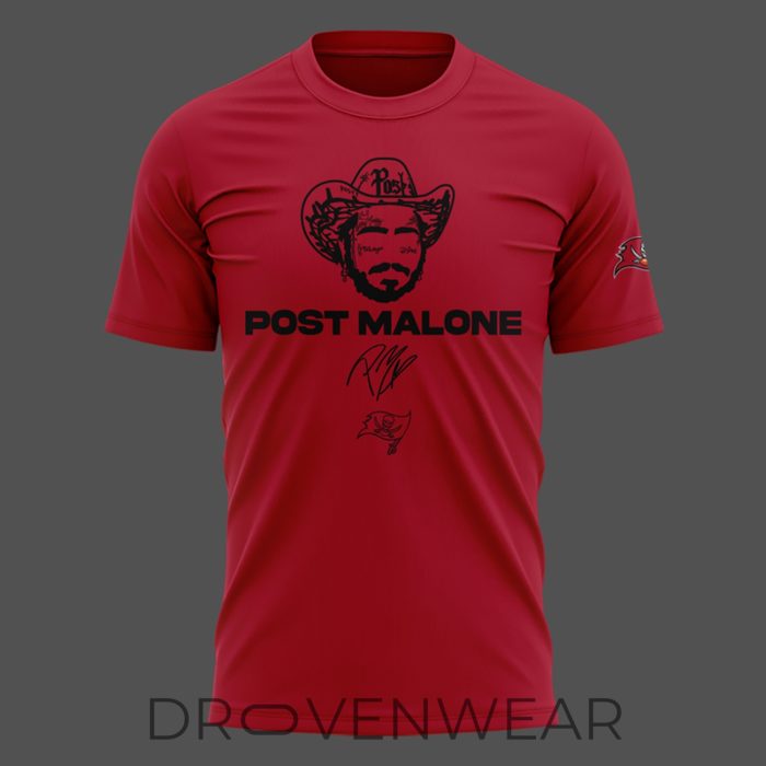 Post Malone x Tampa Bay Buccaneers Big Ass Stadium Tour 2026 Red Shirt - Image 2