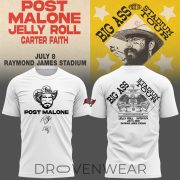 Post Malone x Tampa Bay Buccaneers Big Ass Stadium Tour 2026 White Shirt