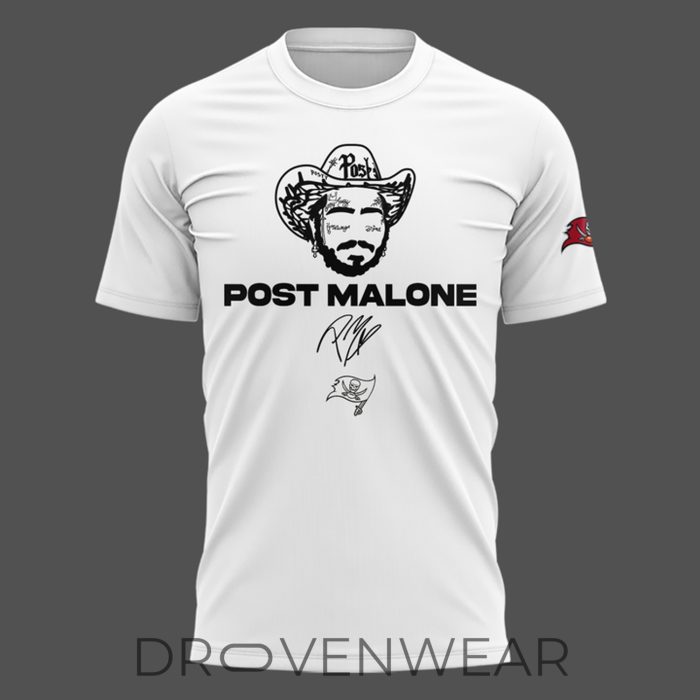 Post Malone x Tampa Bay Buccaneers Big Ass Stadium Tour 2026 White Shirt - Image 2
