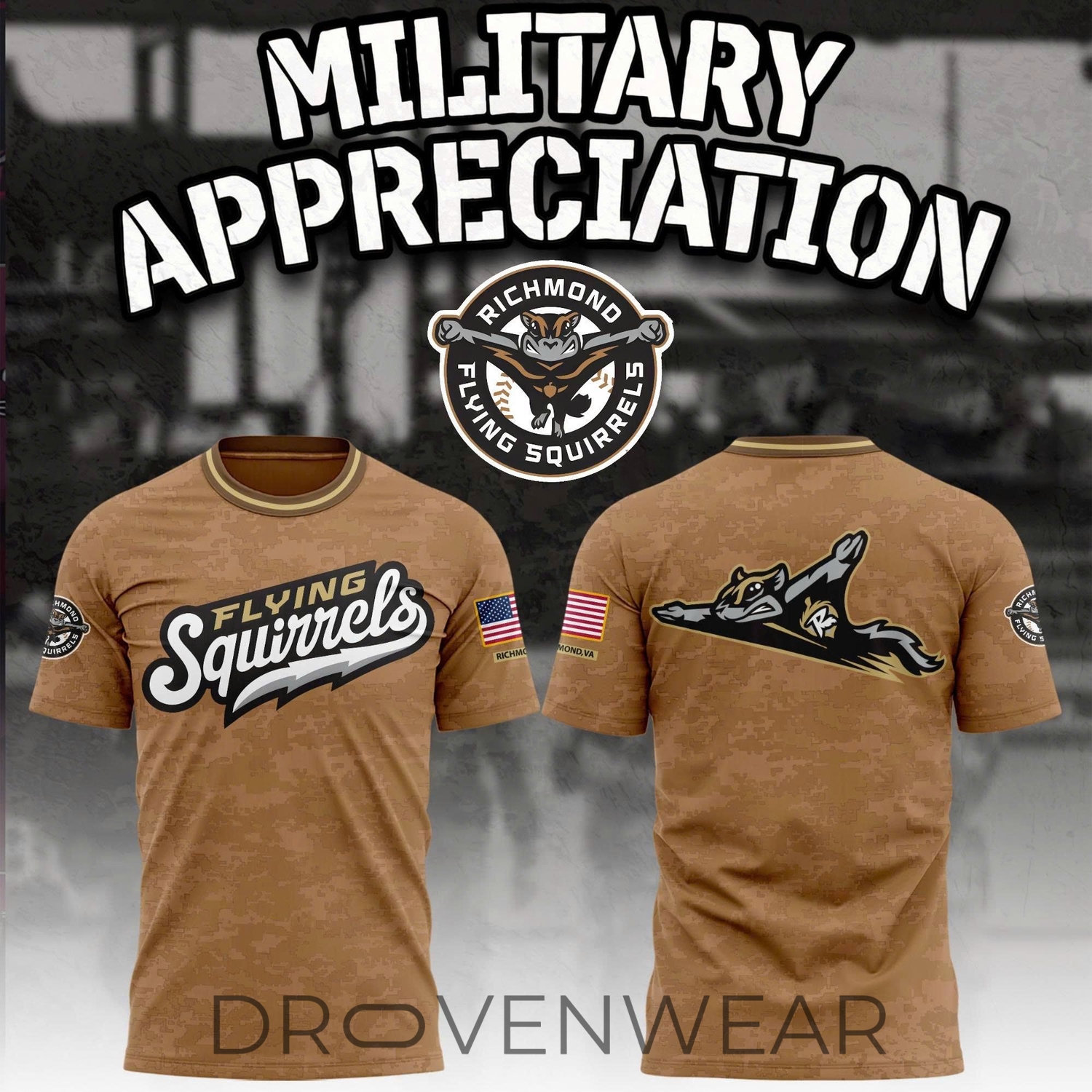 Richmond Flying Squirrels 2026 Military Appreciation Special Shirt Richmond Flying Squirrels 2026 Military Appreciation Special Shirt