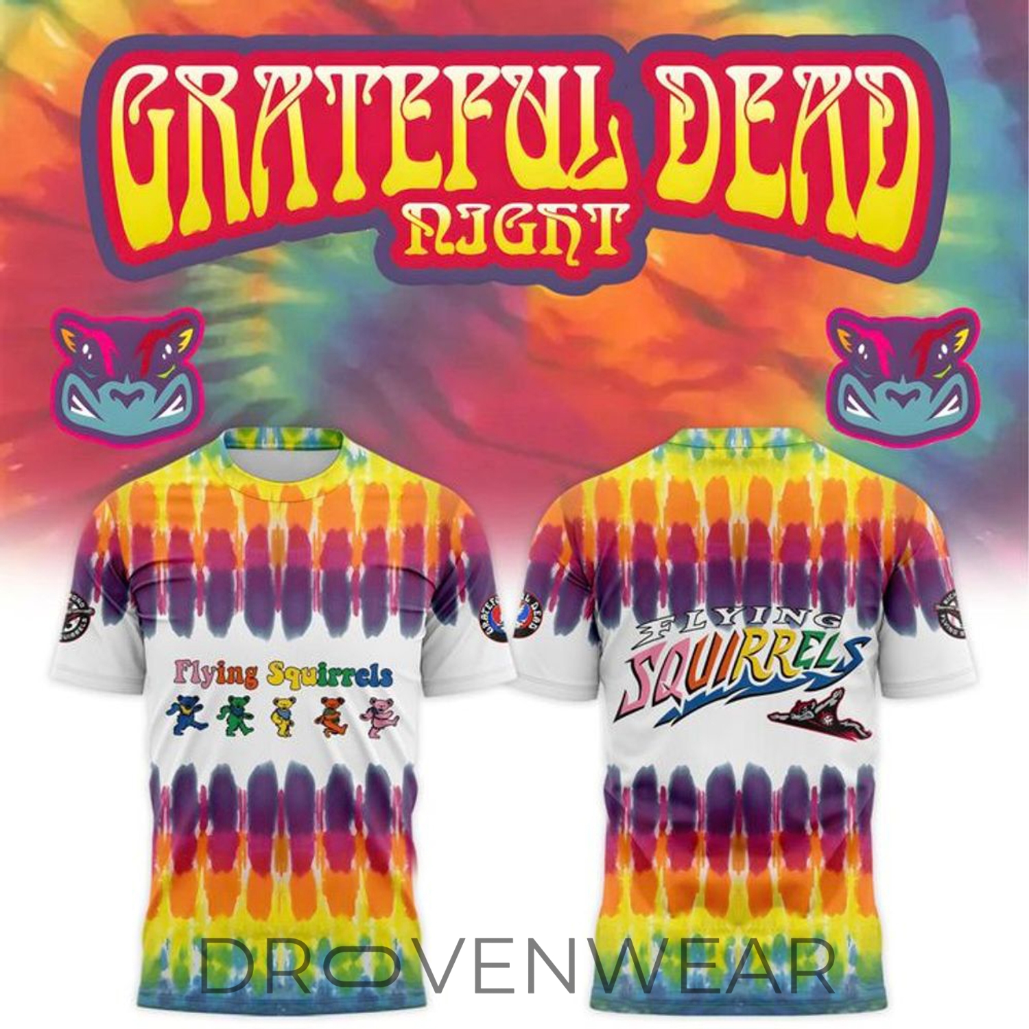 Richmond Flying Squirrels x Grateful Dead Special Tee Richmond Flying Squirrels x Grateful Dead Special Tee