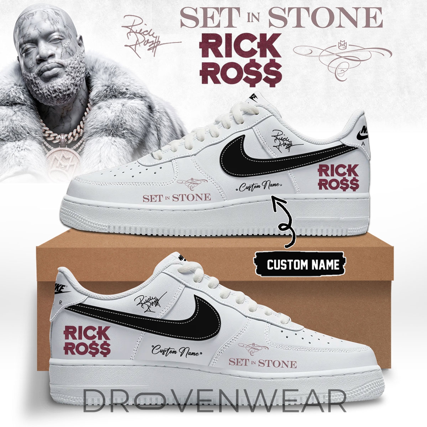 Rick Ross "Set In Stone" Album - AF1 V5 Rick Ross "Set In Stone" Album - AF1 V5