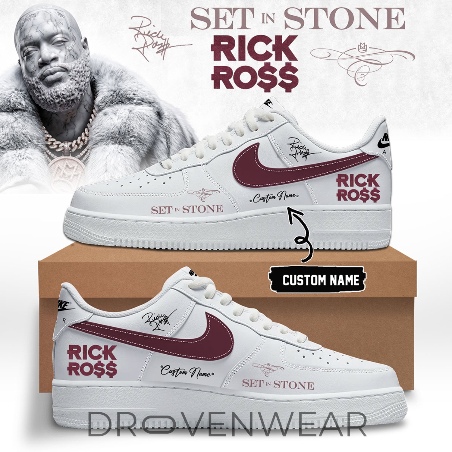 Rick Ross "Set In Stone" Album - AF1 V6 Rick Ross "Set In Stone" Album - AF1 V6