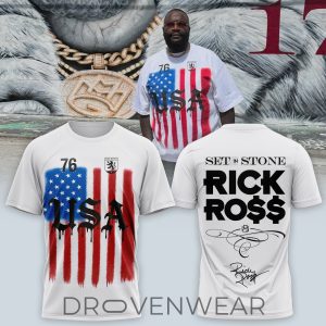 Rick Ross Set In Stone Album Football Jersey by Drovenwear.com