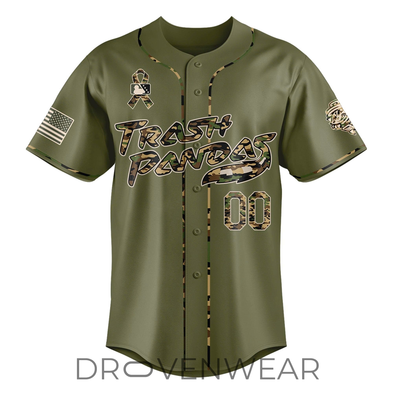 Rocket City Trash Panda 2026 Military Appreciation Night Special Baseball Jersey Rocket City Trash Panda 2026 Military Appreciation Night Special Baseball Jersey