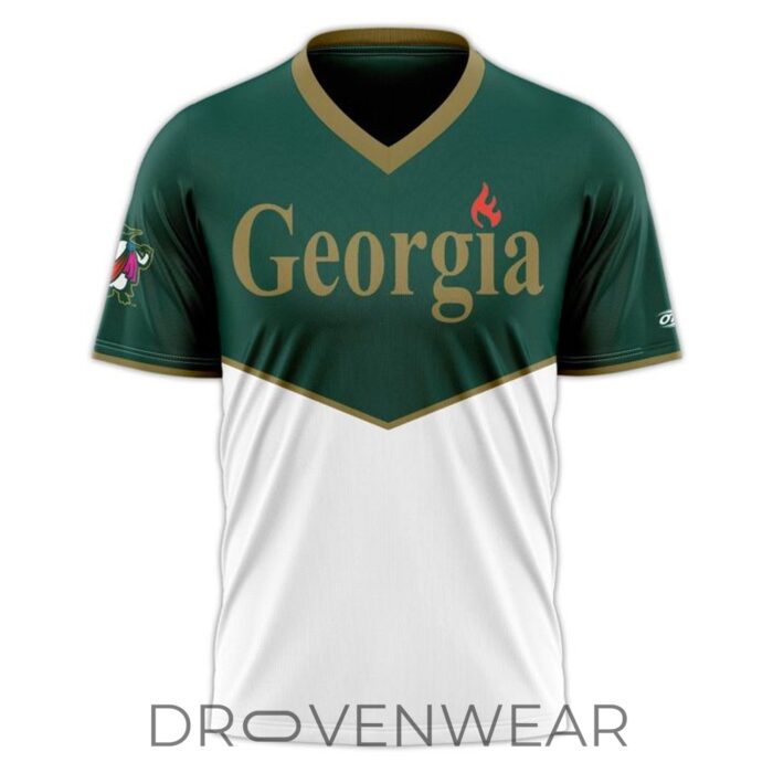 Rome Emperors Georgia Custom V-neck Short-sleeve Baseball Jersey - Image 2