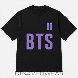 Ronaldinho Brazil x BTS Purple Logo Black Fan Shirt by Drovenwear.com