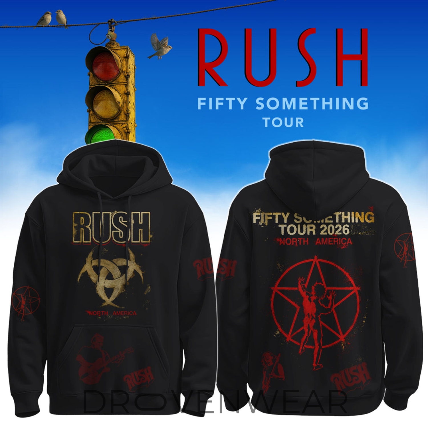 Rush “Fifty-Something Tour” 2026 Limited Edition Hoodie Rush “Fifty-Something Tour” 2026 Limited Edition Hoodie