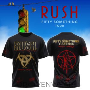 Rush FiftySomething Tour 2026 Limited Edition Tshirt by Drovenwear.com
