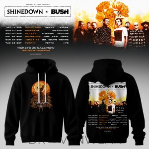 SHINEDOWN x BUSH Australia Tour 2026 Limited Edition Hoodie by Drovenwear.com