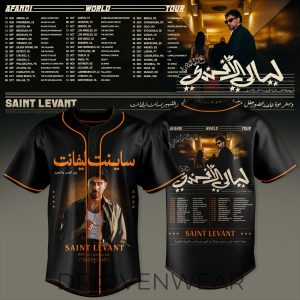 Saint Levant Afandi World Tour Baseball Jersey by Drovenwear.com