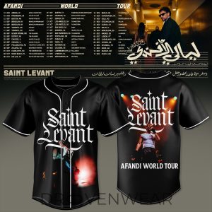 Saint Levant Afandi World Tour Baseball Jersey Version 2 by Drovenwear.com
