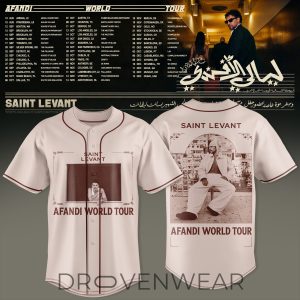 Saint Levant Afandi World Tour Baseball Jersey Version 3 by Drovenwear.com