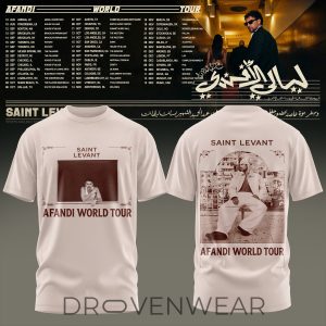Saint Levant Afandi World Tour Graphic TShirt by Drovenwear.com