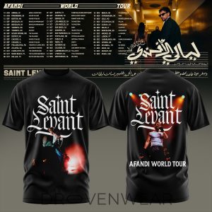 Saint Levant Afandi World Tour Graphic TShirt Version 2 by Drovenwear.com