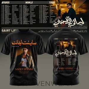 Saint Levant Afandi World Tour Graphic TShirt Version 3 by Drovenwear.com