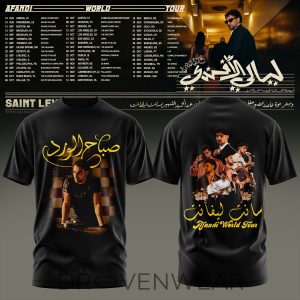 Saint Levant Afandi World Tour Graphic TShirt Version 4 by Drovenwear.com