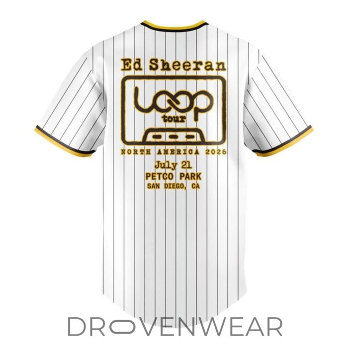 San Diego Padres X Ed Sheeran Loop Tour 2026 Special Baseball Jersey - Image 3