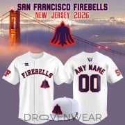 San Francisco Firebells WPBL New 2026 Season Home Baseball Jersey