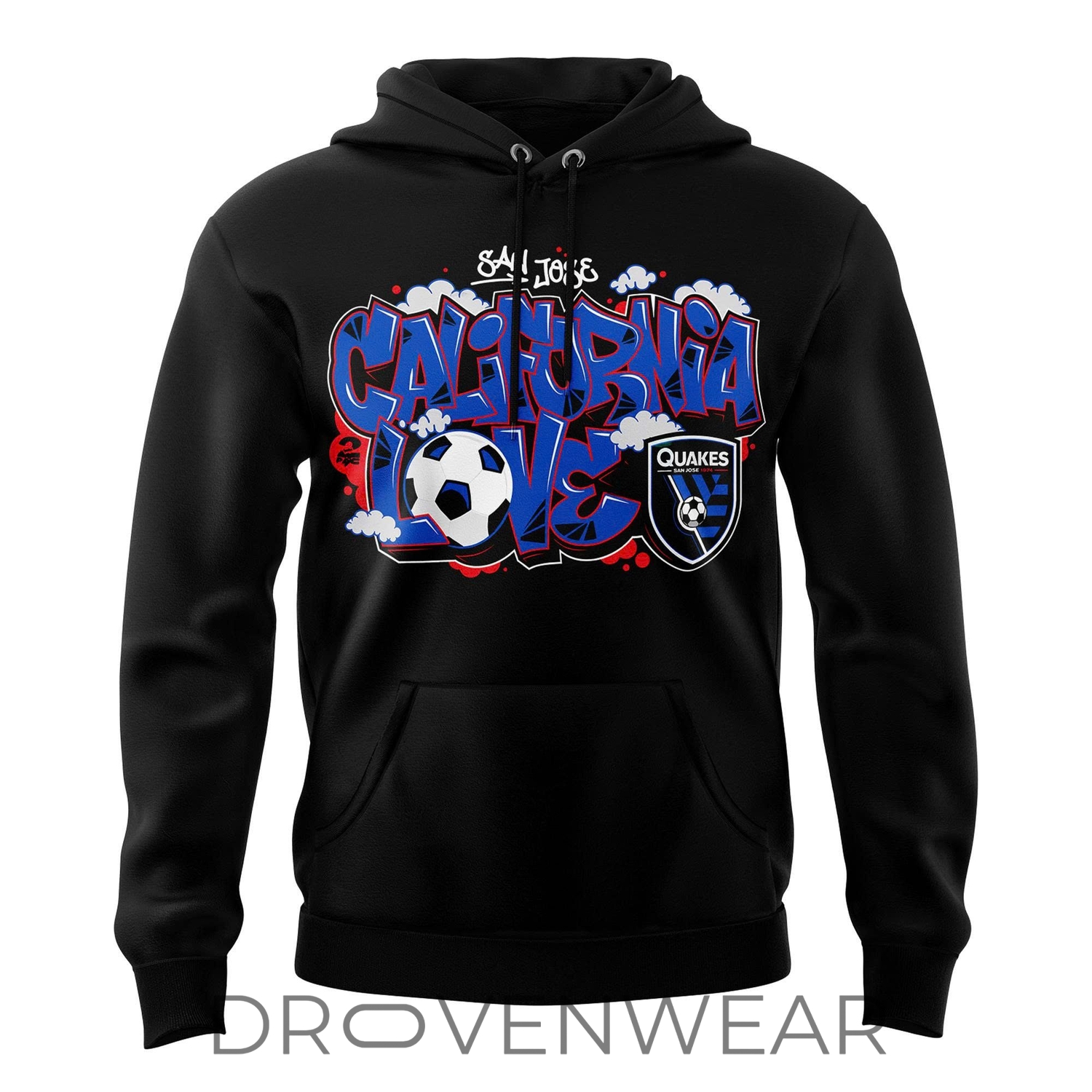 San Jose Earthquakes x Tupac California Love Graffiti Graphic Hoodie Limited Edition San Jose Earthquakes x Tupac California Love Graffiti Graphic Hoodie Limited Edition