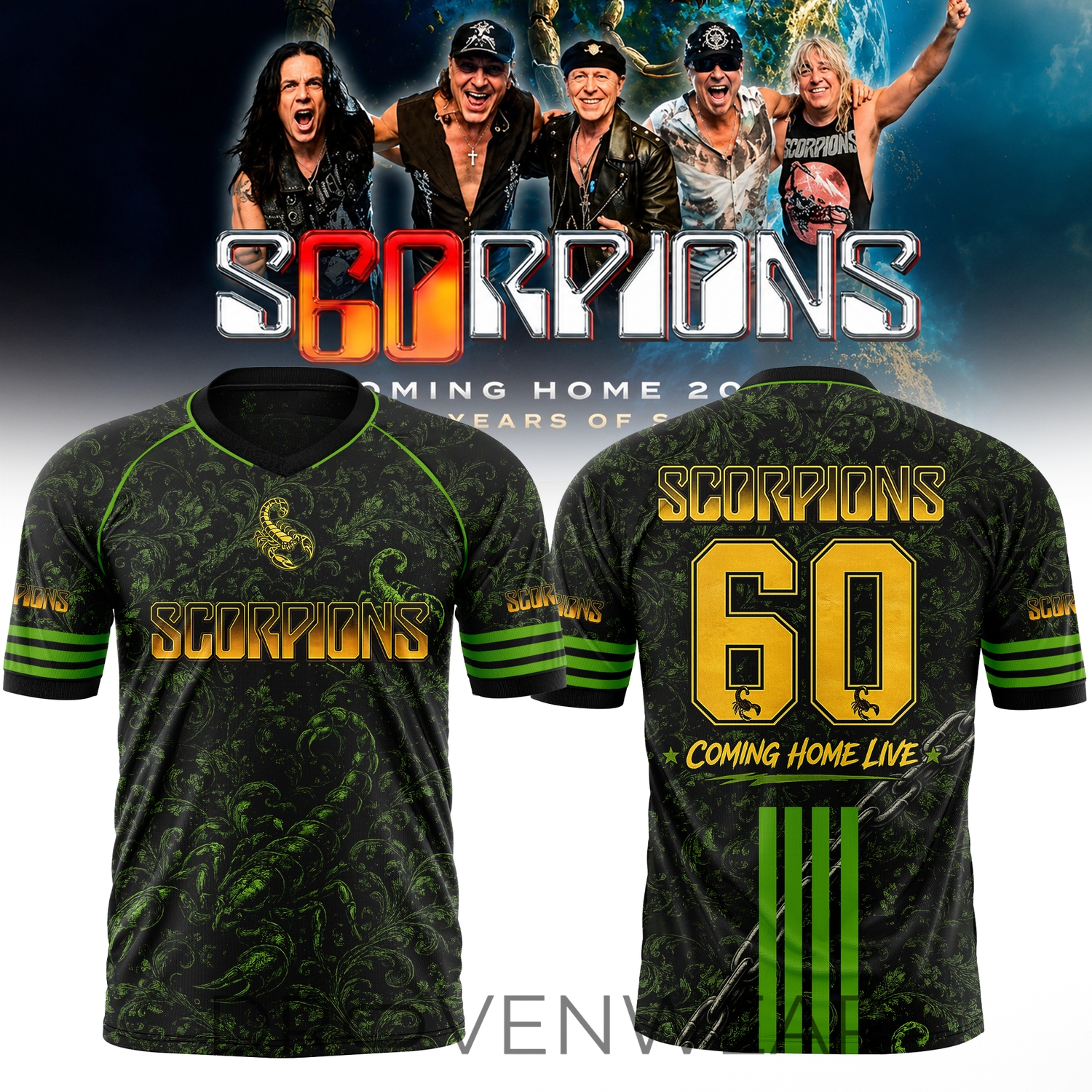 Scorpions Coming Home 2026 World Tour Edition Football Jersey Scorpions Coming Home 2026 World Tour Edition Football Jersey