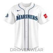 Seattle Mariners Custom White Home Baseball Jersey Personalized Fan Edition - Image 2