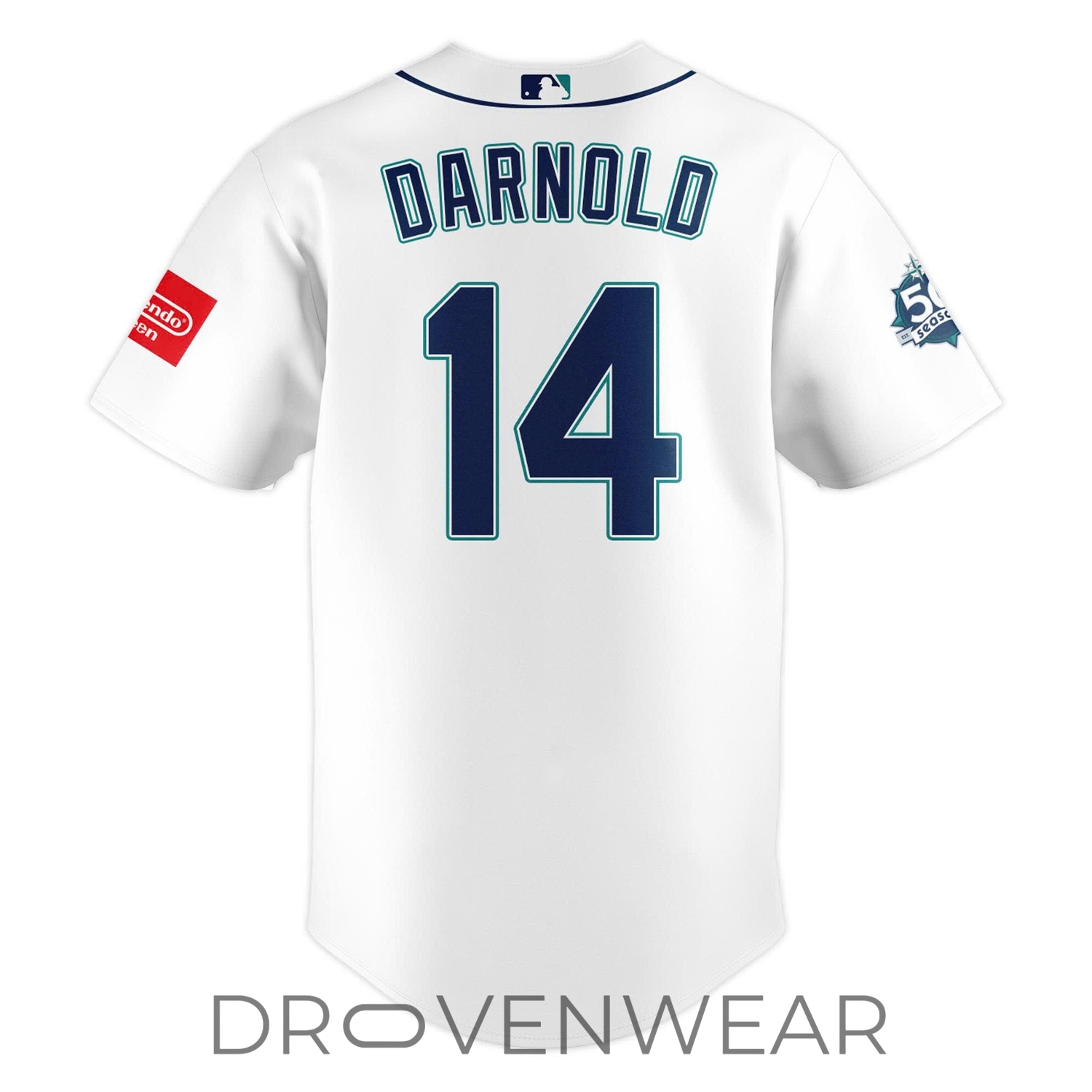 Seattle Mariners Sam Darnold #14 White Home Baseball Jersey Performance Fan Shirt Seattle Mariners Sam Darnold #14 White Home Baseball Jersey Performance Fan Shirt