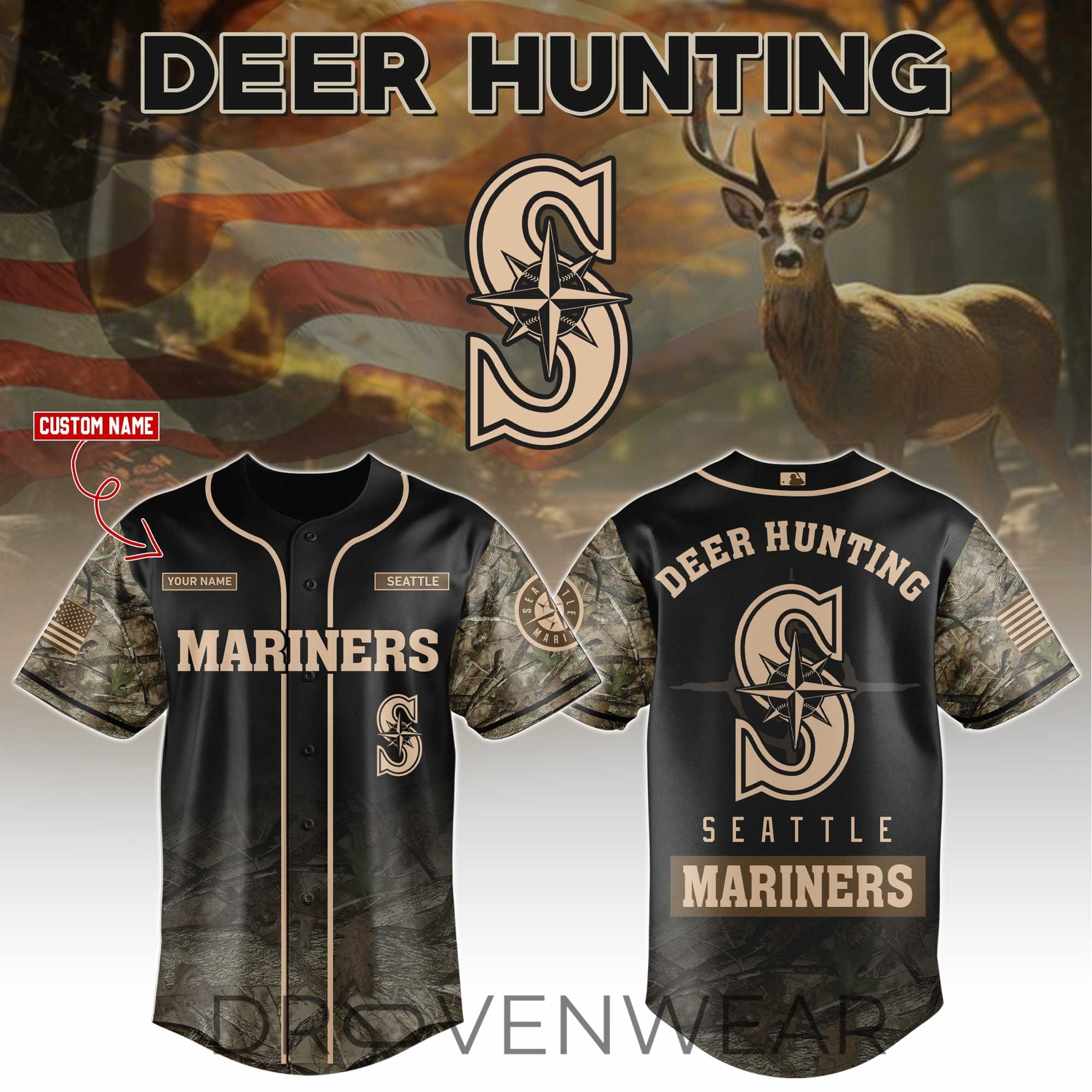Seattle Mariners x Deer Hunting Limited Edition Jersey Seattle Mariners x Deer Hunting Limited Edition Jersey