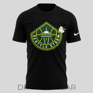Seattle Storm X Hello Kitty Black Edition Graphic Shirt by Drovenwear.com