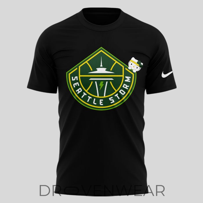 Seattle Storm X Hello Kitty Black Edition Graphic Shirt - Image 2