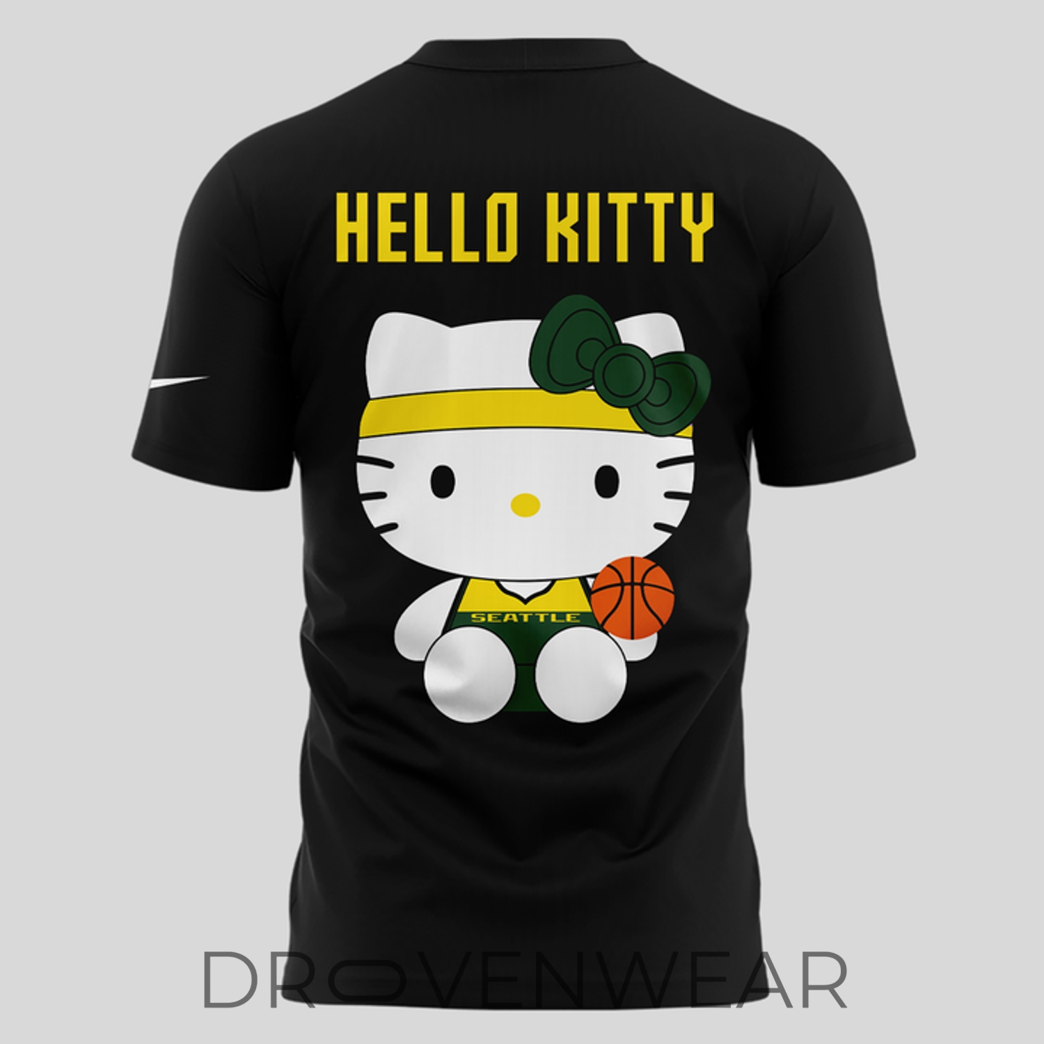 Seattle Storm X Hello Kitty Black Edition Graphic Shirt Seattle Storm X Hello Kitty Black Edition Graphic Shirt