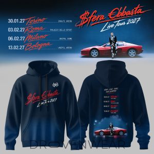 Sfera Ebbasta Live Tour 2027 Hoodie by Drovenwear.com
