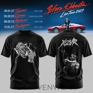Sfera Ebbasta Live Tour 2027 Tshirt by Drovenwear.com