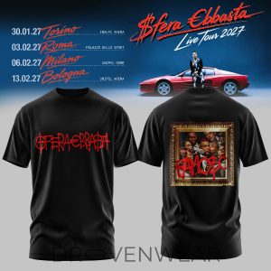 Sfera Ebbasta Live Tour 2027 Tshirt V2 by Drovenwear.com