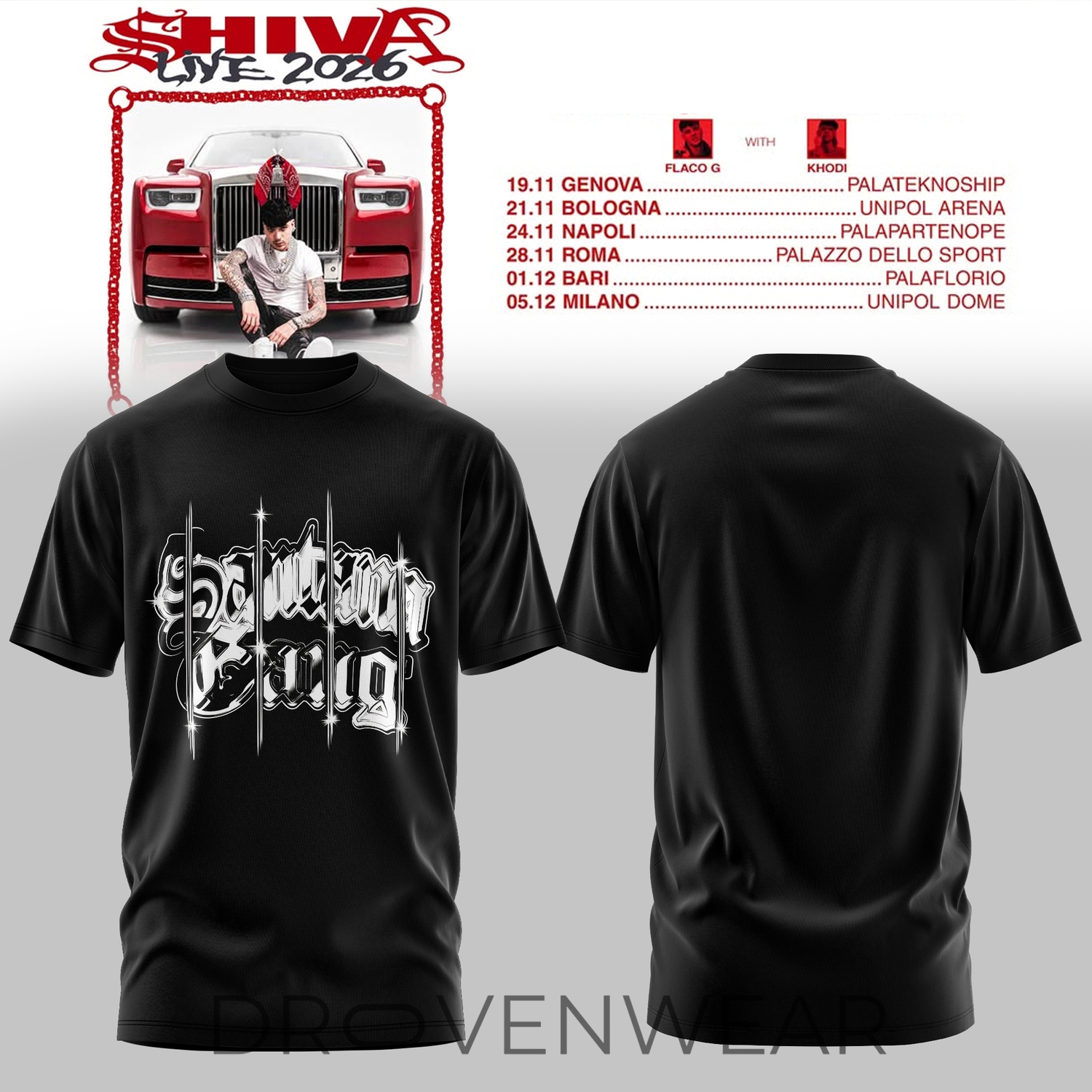 Shiva Live Tour 2026 2D T-Shirt Shiva Live Tour 2026 2D T-Shirt