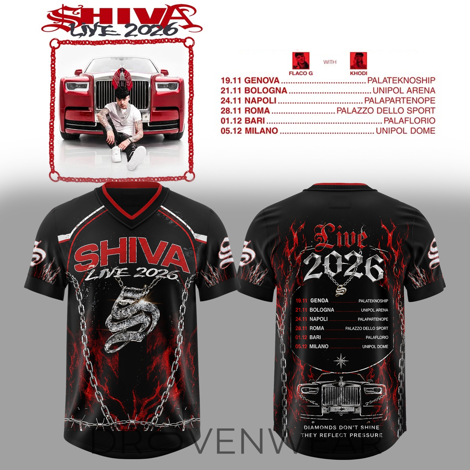 Shiva Live Tour 2026 Black Football Jersey Shiva Live Tour 2026 Black Football Jersey