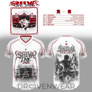 Shiva Live Tour 2026 White Football Jersey by Drovenwear.com