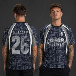 Slaughter To Prevail 2026 Grizzly Football Jersey by Drovenwear.com