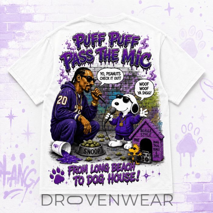 Snoop Dogg X Snoopy Long Beach To Dog House Shirt - Image 2