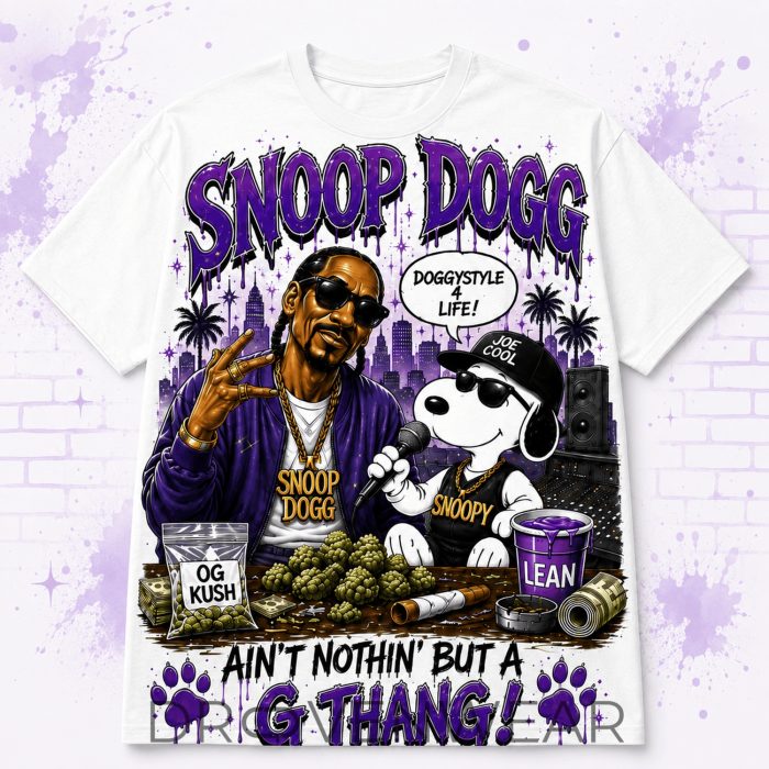Snoop Dogg X Snoopy Long Beach To Dog House Shirt - Image 3