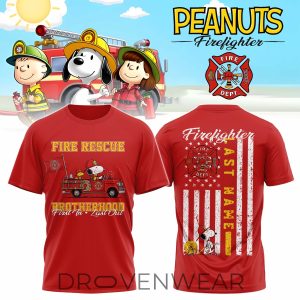 Snoopy Fire Rescue Brotherhood Personalized Shirt 2026 by Drovenwear.com